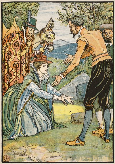 Das Treffen von Dorothea und Don Quixote, Illustration aus 